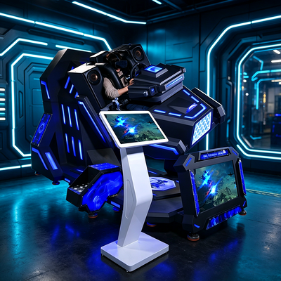 360 Degree VR Racing and Flight Simulator with Logitech Wheel & PXN Joystick