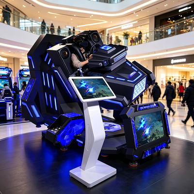 High Traffic 360 VR Motion Arcade Equipment with 32 Inch External Live Display Screen
