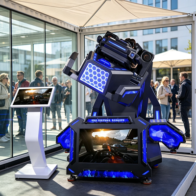 High Traffic 360 VR Motion Arcade Equipment with 32 Inch External Live Display Screen