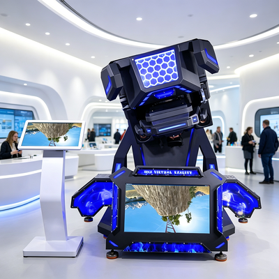 Interactive 360 Degree VR Racing Simulator Machine with Live Video Screen for Malls