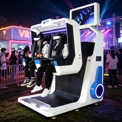 Commercial 2 Players 360 Degree VR Motion Simulator with External Advertising Screen