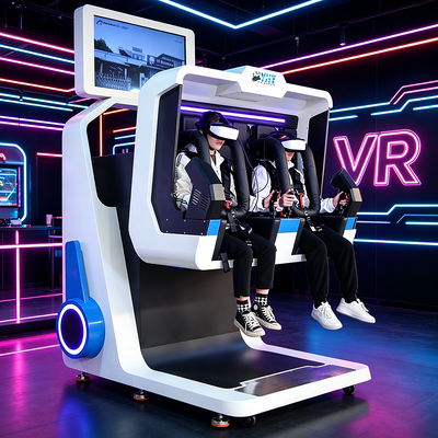 High Traffic 2 Seats 360 Degree VR Arcade Machine with Live Video Screen for Ads