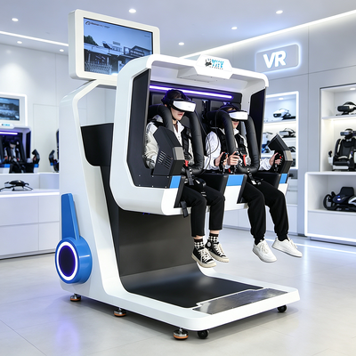 YHY Factory 2 Seats 360 Degree Roller Rotating VR Flight and Shoot Game Simulator for Export