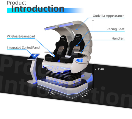 9D Double Players VR Chair Simulator Adults VR Godzilla Game Machine