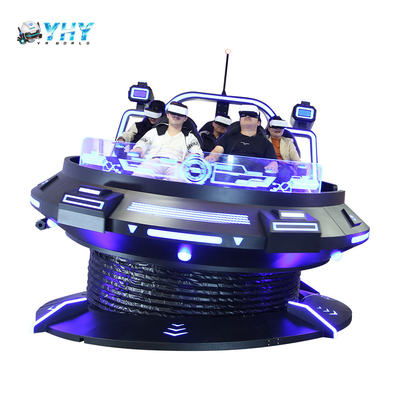 9D VR 360 UFO Game Machine Rotating Motion Chair Shooting Simulated Virtual Reality Attraction