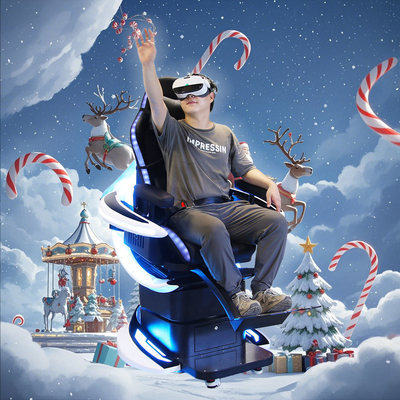 Single Player Virtual Reality 360 Rotating Dynamic Motion Chair With Roller Coaster Games
