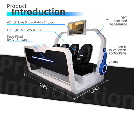 Family Theater 9D VR Simulator Cinema For 4 Players 200 Games