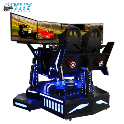 3 Screen VR Racing Simulator 2 Seats Driving Game Steering Wheel 220V