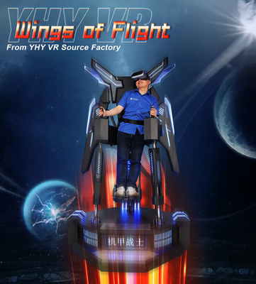 9D Standing Up Flying Game VR Simulator Indoor Shooting For Amusement Park