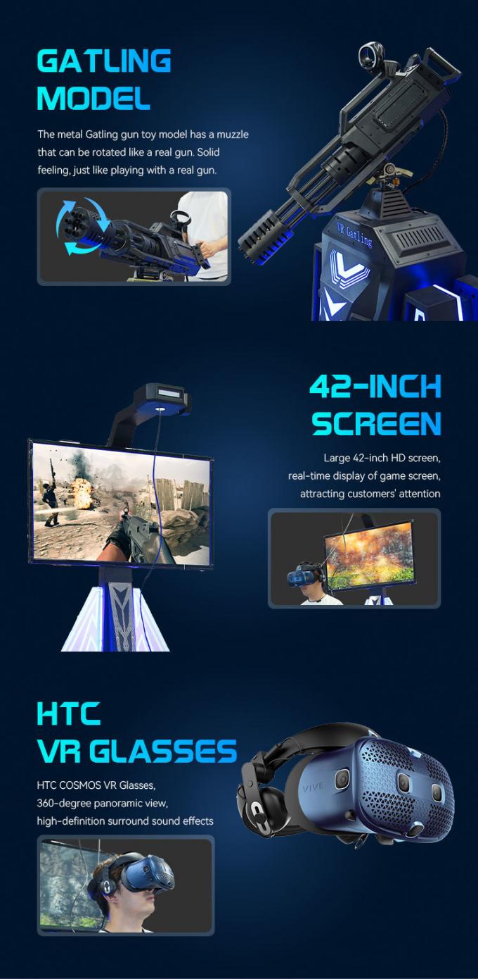 YHY-01.097 VR Gatling Shooting Machine Gun Simulator Indoor Amusement Park