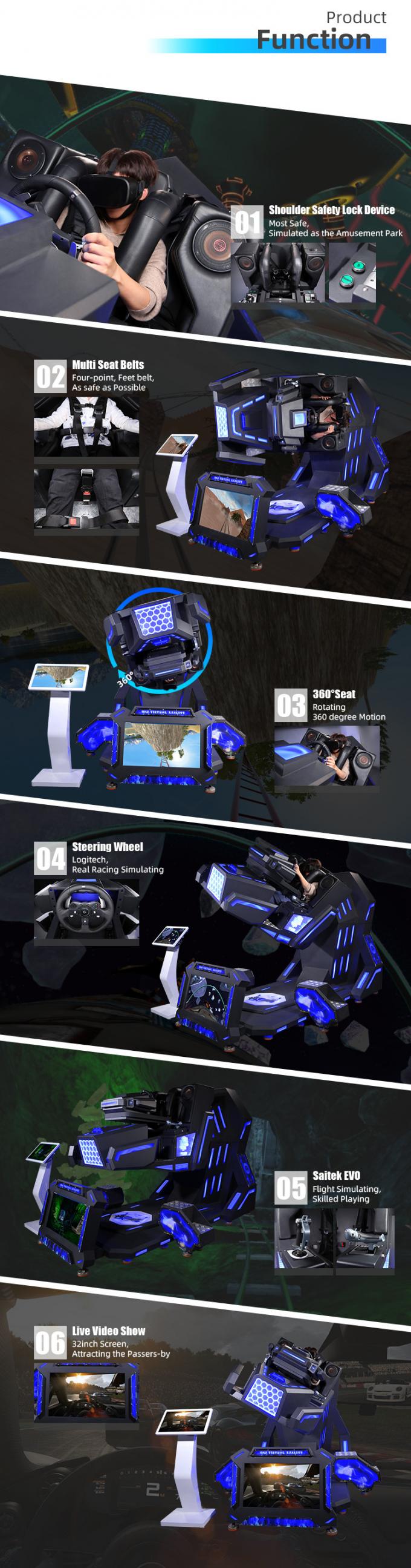 Game VR Racing Simulator Arcade Racing Games With Logitech Steering Wheel